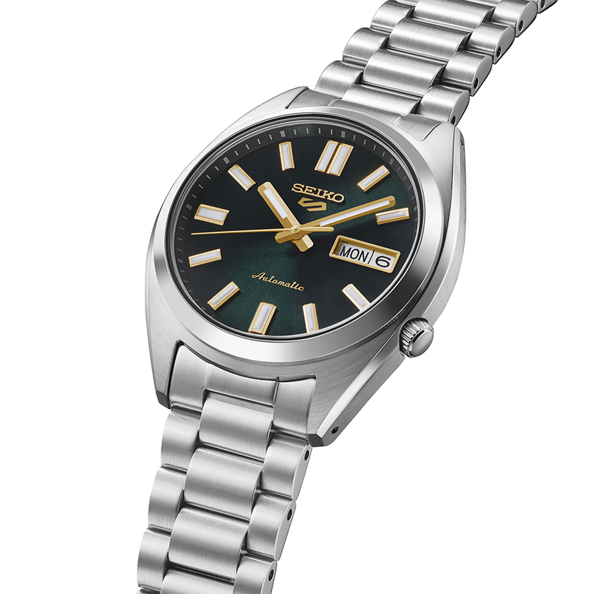 Seiko 5 Sports SNXS Vintage Gold Collection In Green Tie - SRPL57K1