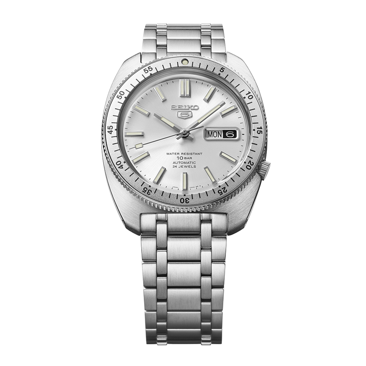 Seiko 5 Sports Heritage Design Recreation Limited Edition In Silver Tone - SRPL91K1