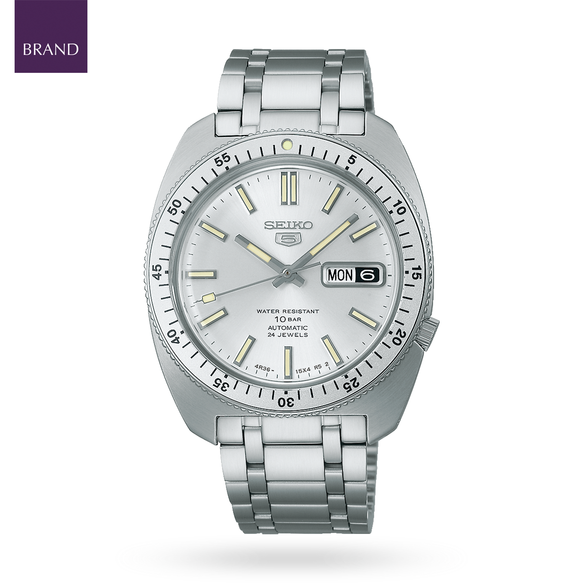 Seiko 5 Sports Heritage Design Recreation Limited Edition In Silver Tone - SRPL91K1