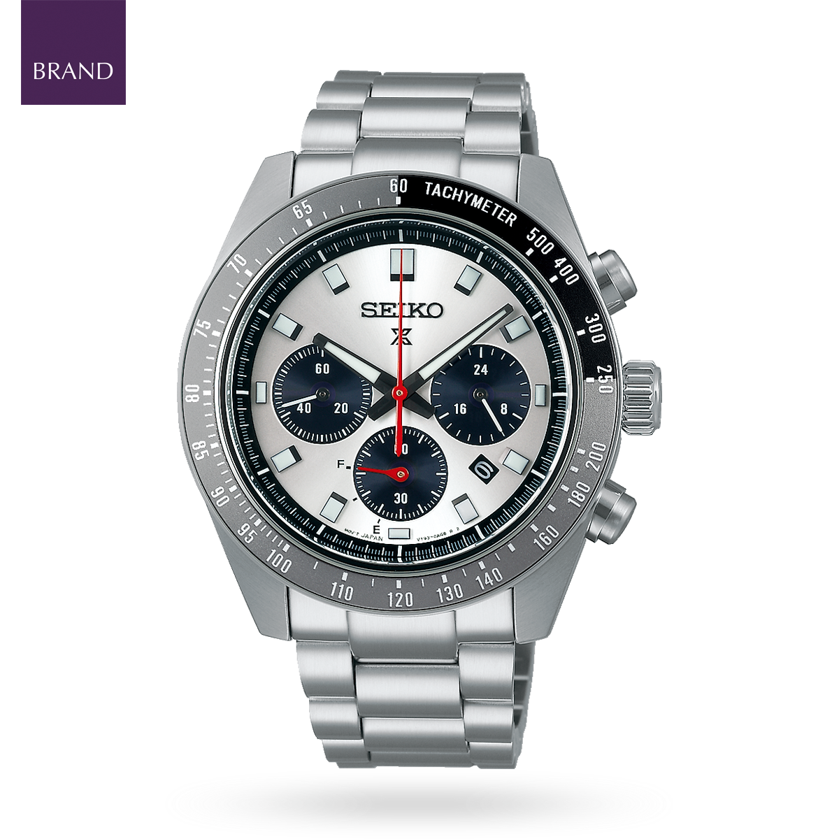 Seiko Prospex Speedtimer “Go Large” Solar Chronograph, White Dial With Stainless Steel Bracelet - SSC911P1