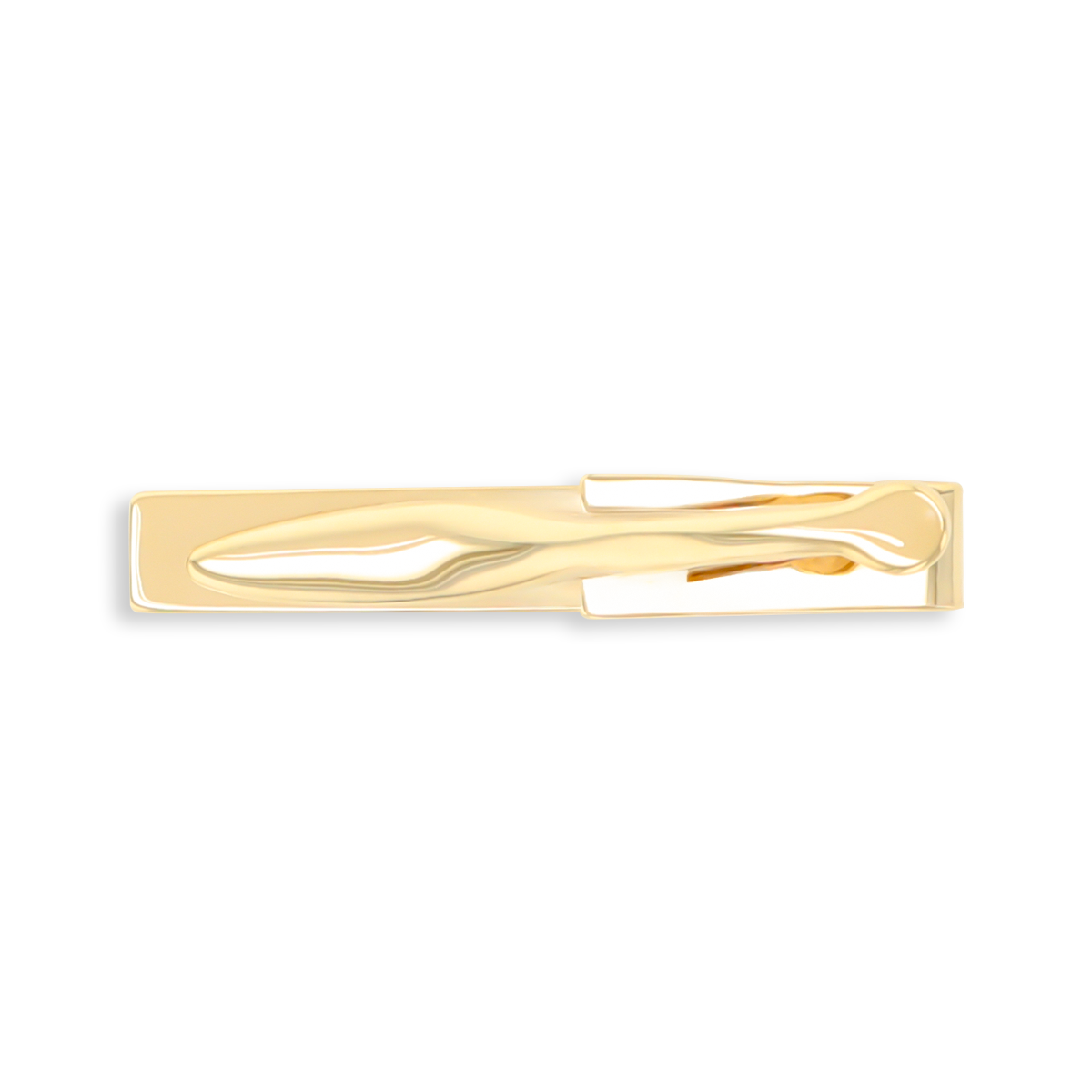9ct Yellow Gold Engine Turned Tie Clip