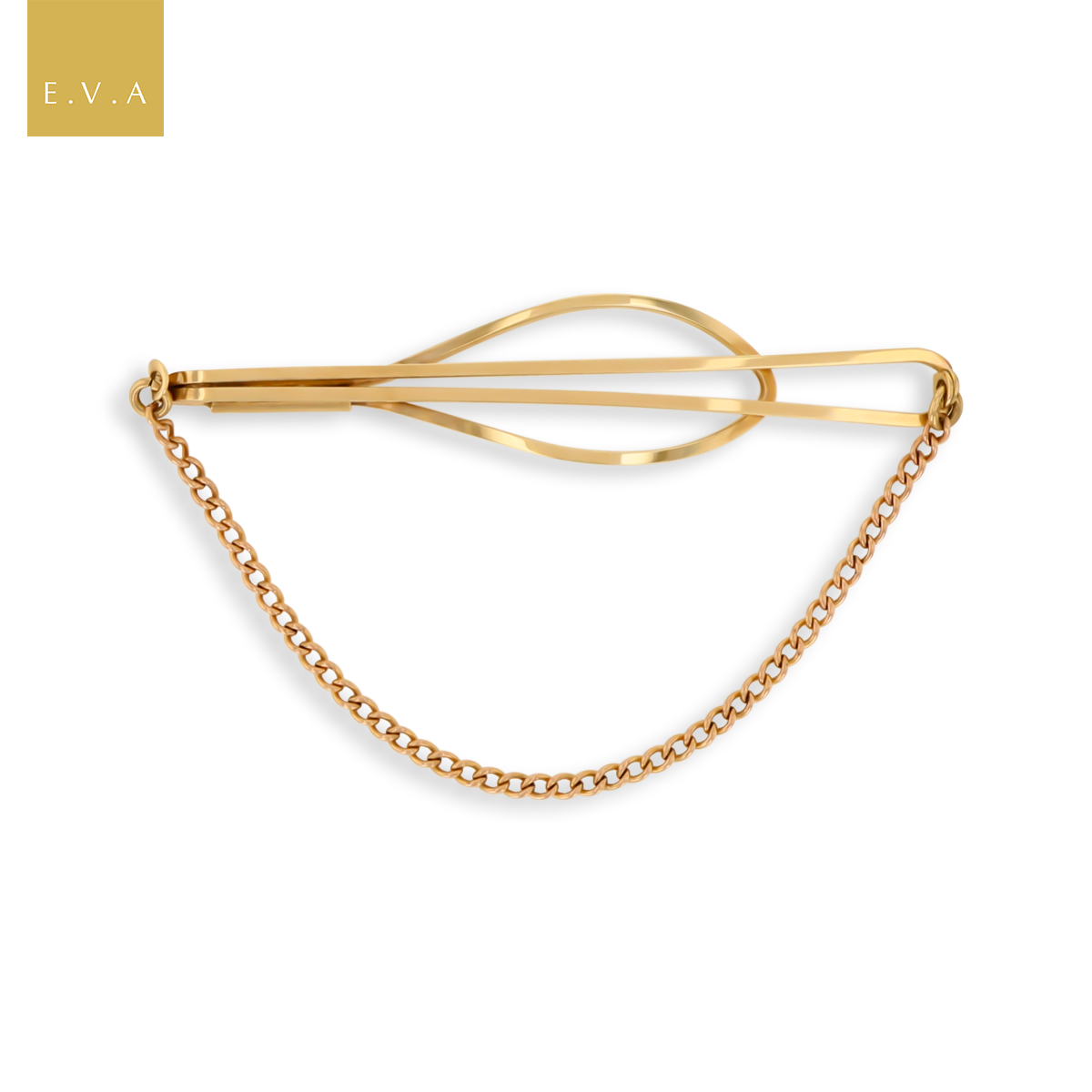 9ct Yellow Gold Tie Slide With Chain