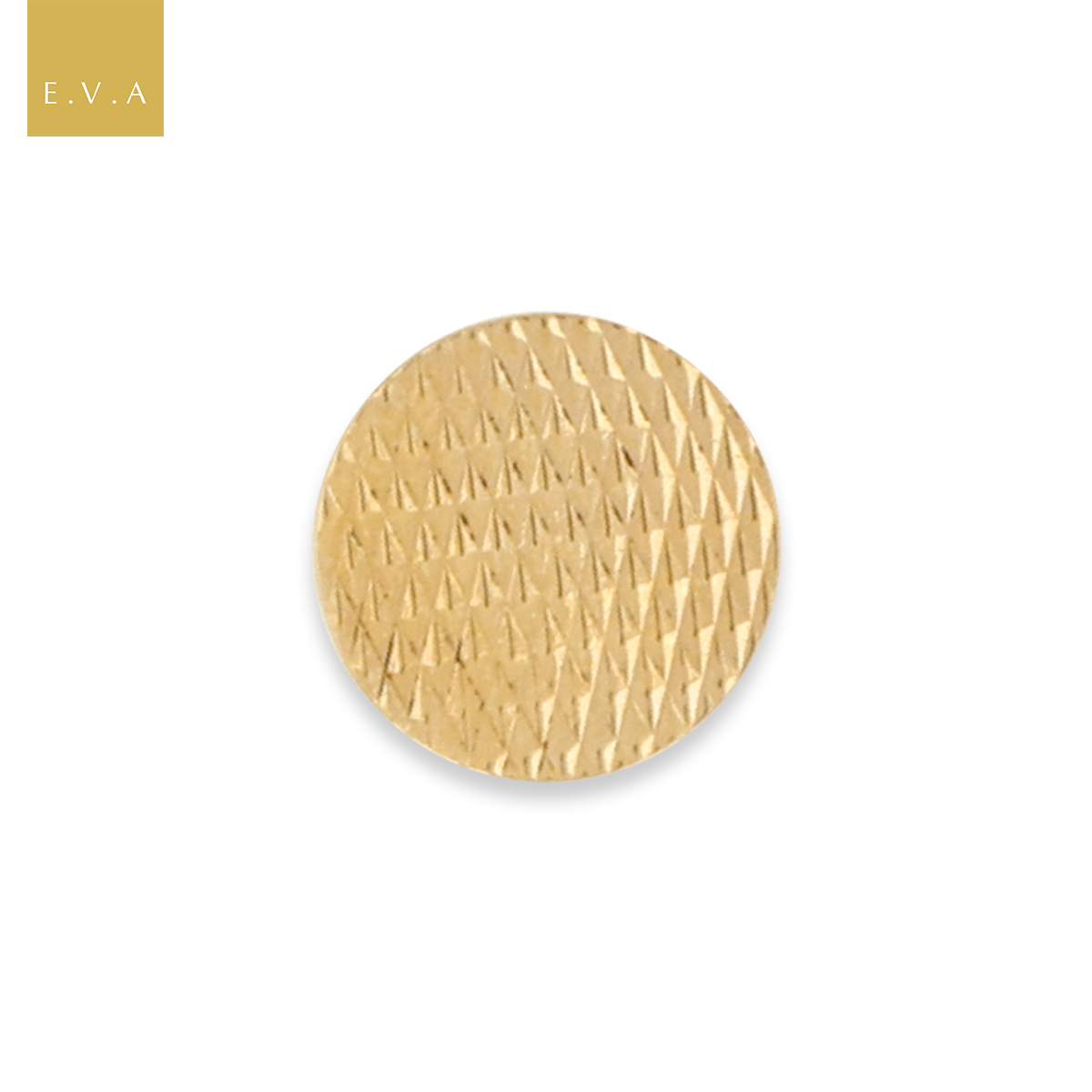 9ct Yellow Gold Engine Turned Round Tie Pin