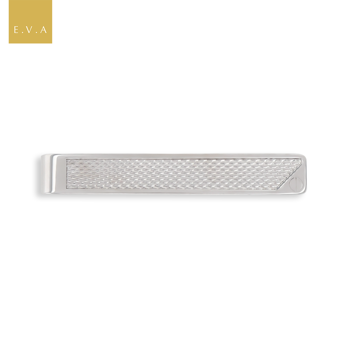 Sterling Silver Engine Turned Tie Bar