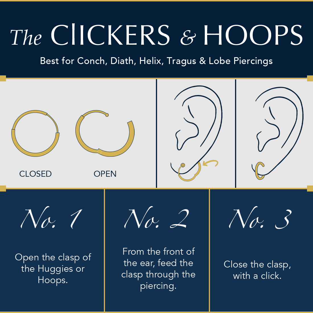 How to wear a Clicker & Hoop Earrings?