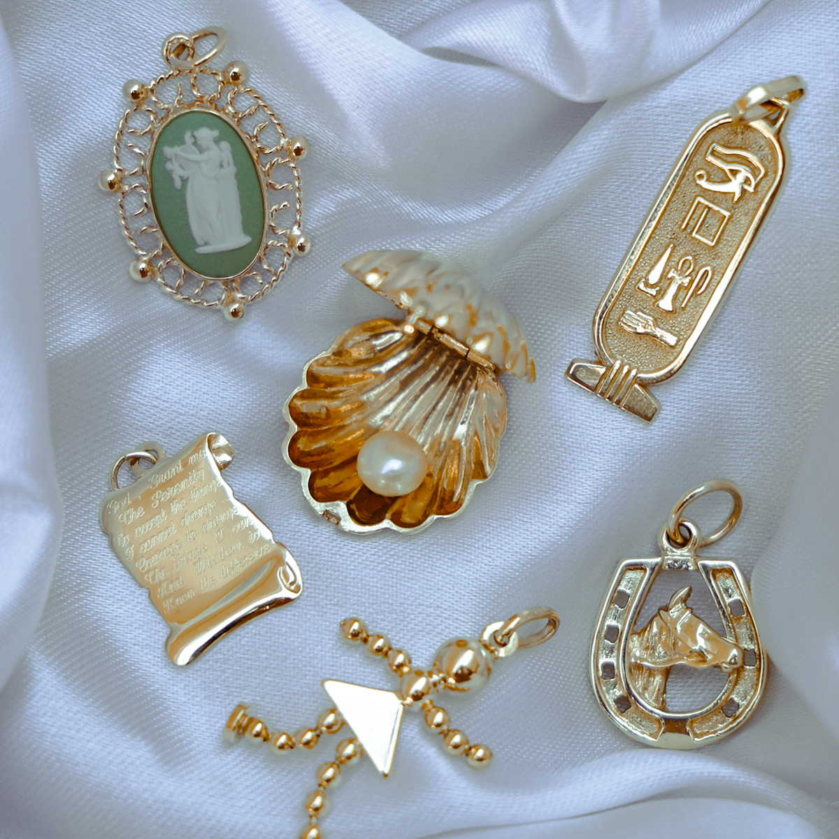 9ct Yellow Gold Vintage Charms