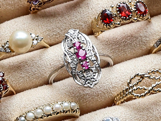 A selection of vintage rings.