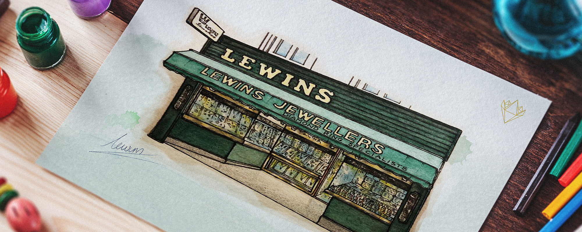 Lewins painting of sutton store in 1967