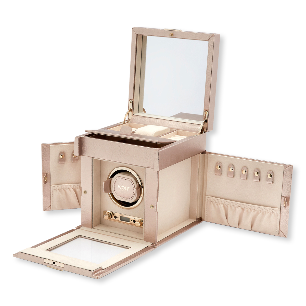 Palermo Single Watch Winder with Jewellery Storage
