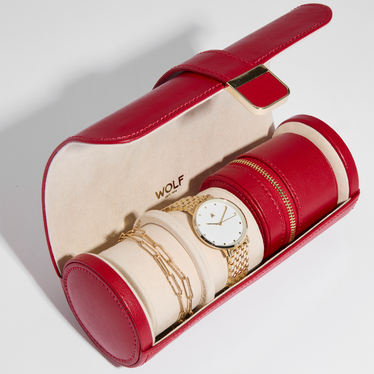 Palermo Double Watch Roll With Jewellery Pouch