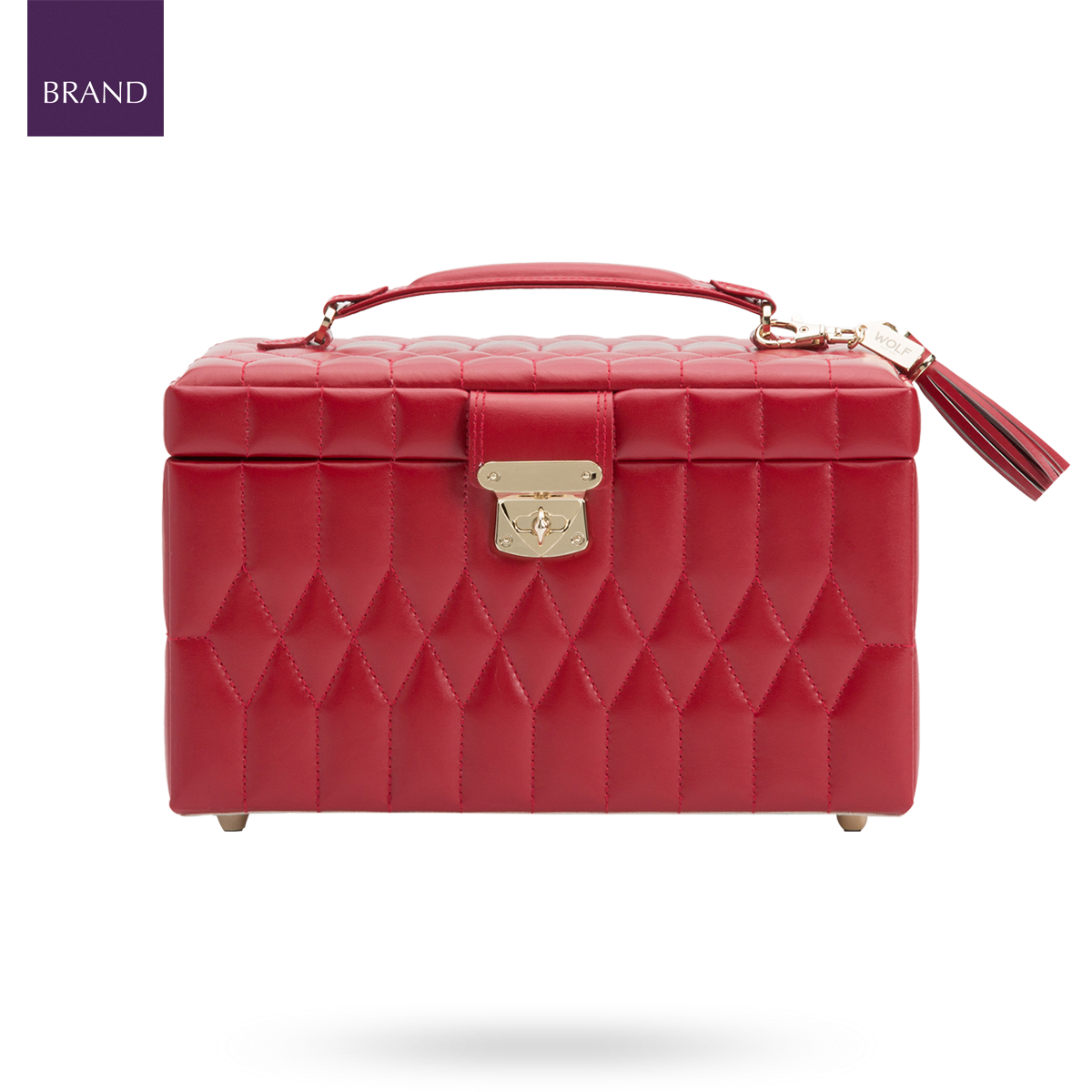 Caroline Medium Red Jewellery Case