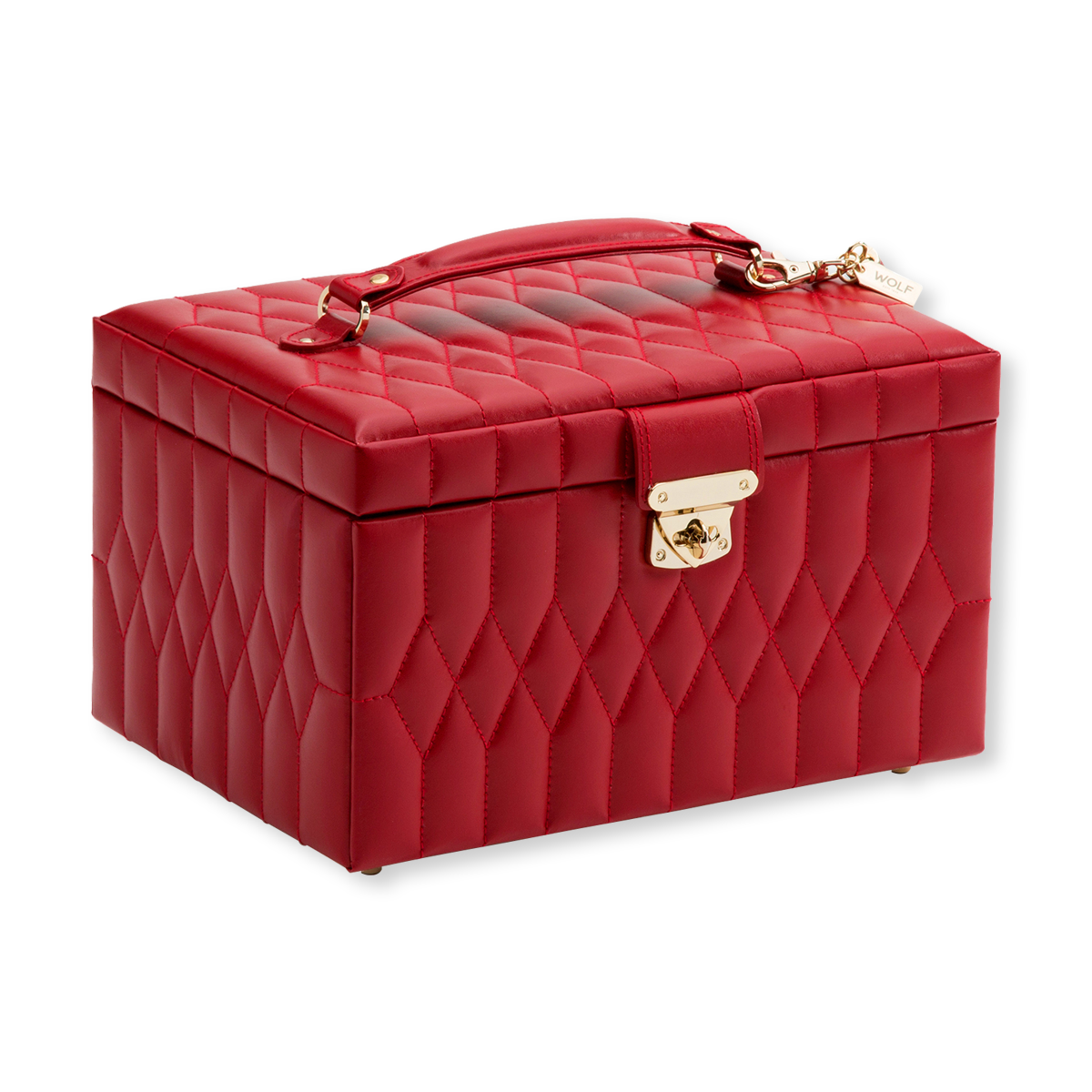 Caroline Medium Red Jewellery Case