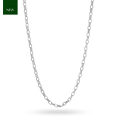 9ct White Gold Diamond Cut Belcher Chain