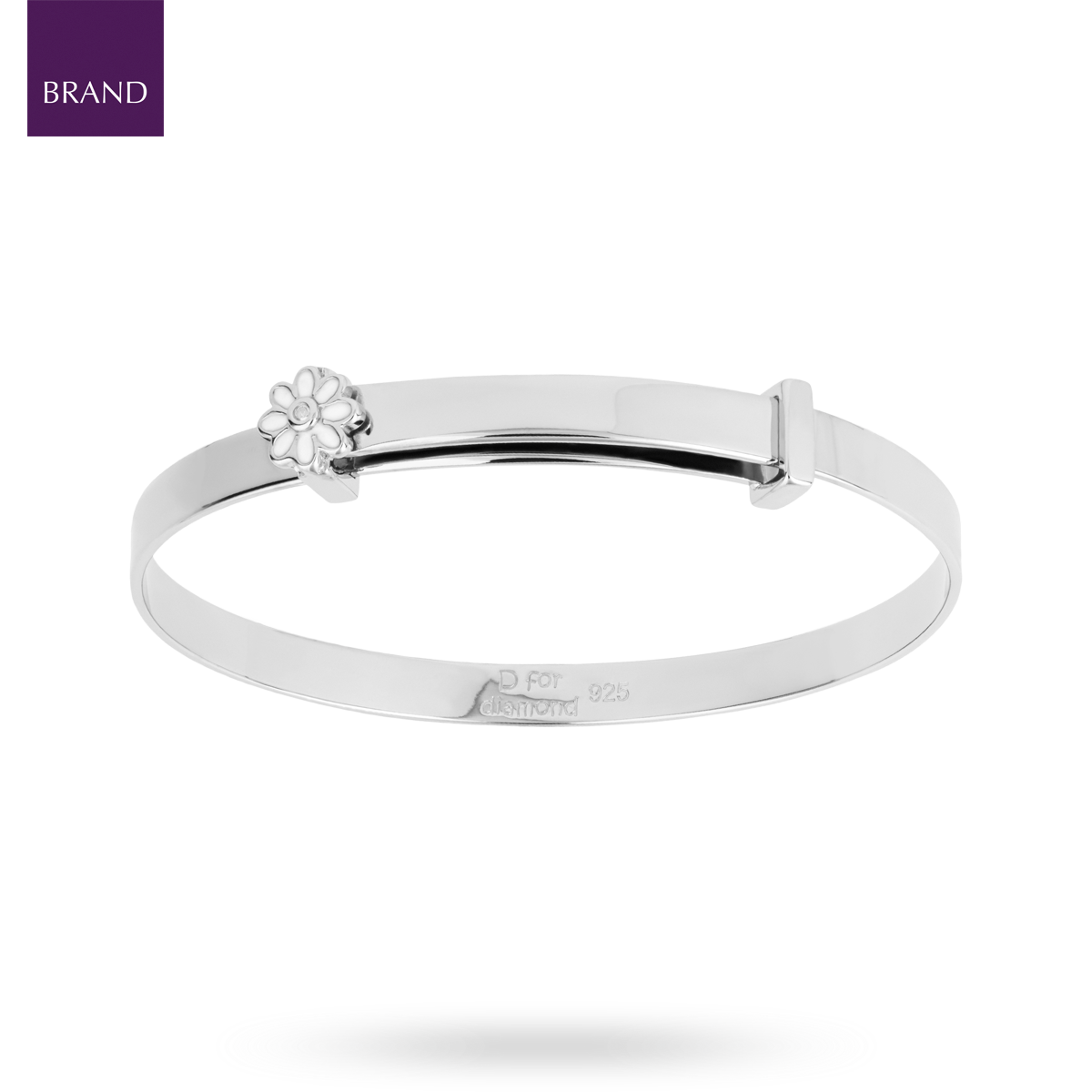 D is for diamond baby bangle on sale