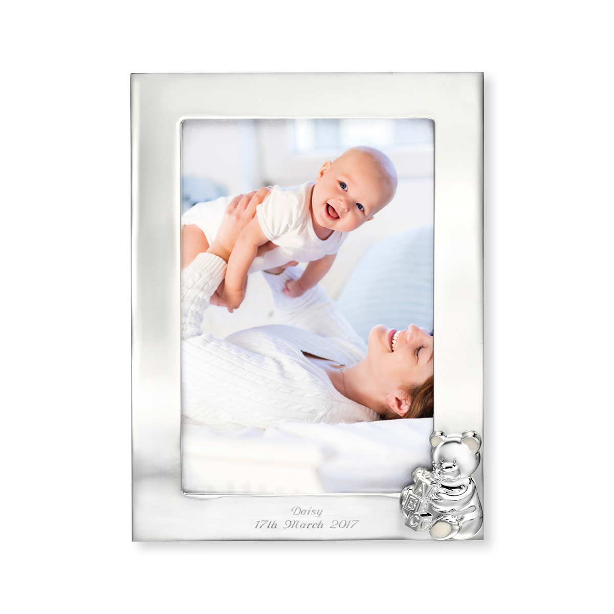 Silver Plated Teddy Bear Photo Frame
