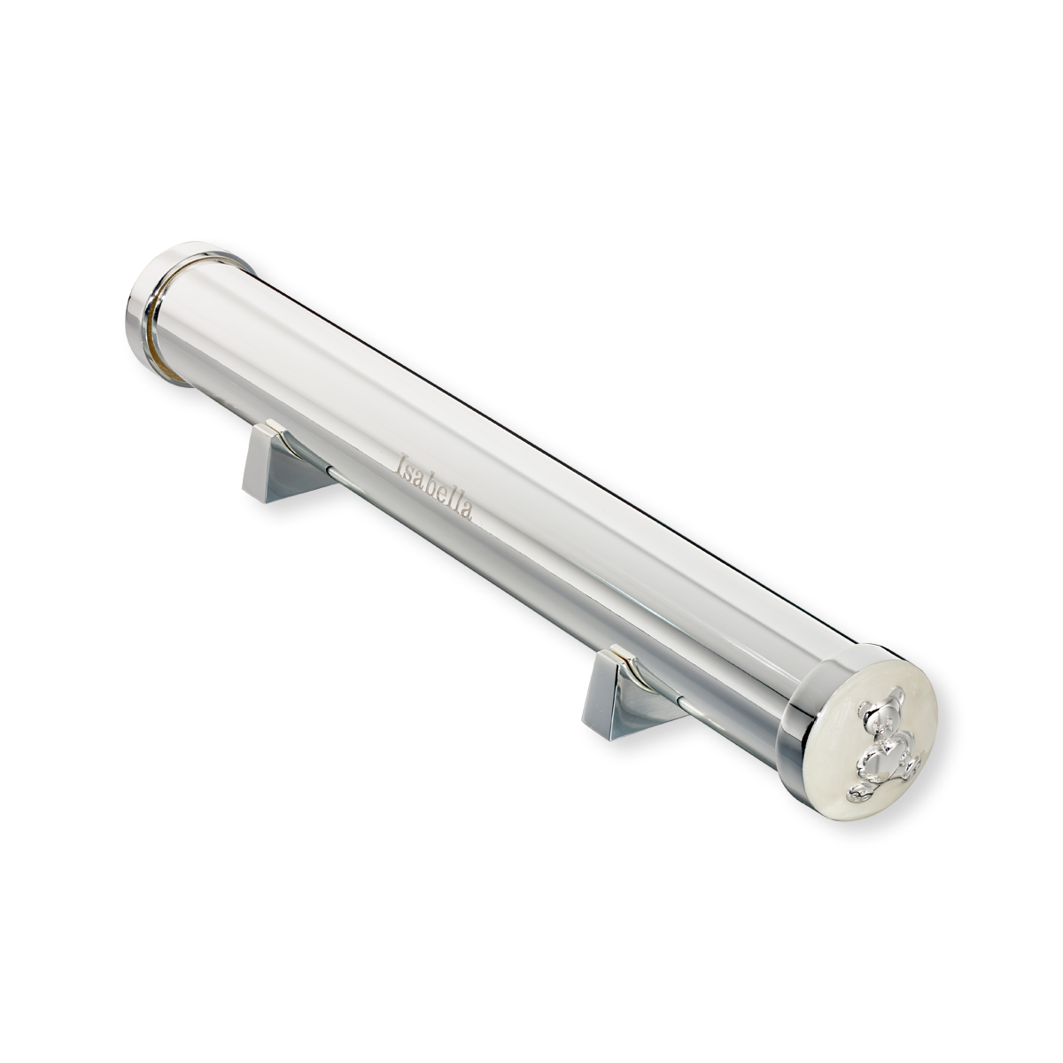 Silver Plated Teddy Bear Certificate Holder With Stand