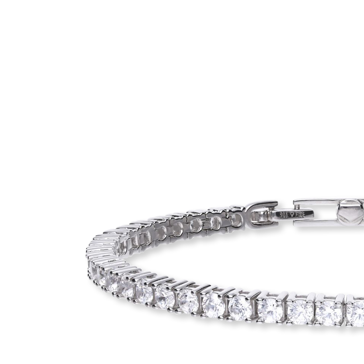 Sterling Silver Claw Set Cubic Zirconia Tennis Bracelet