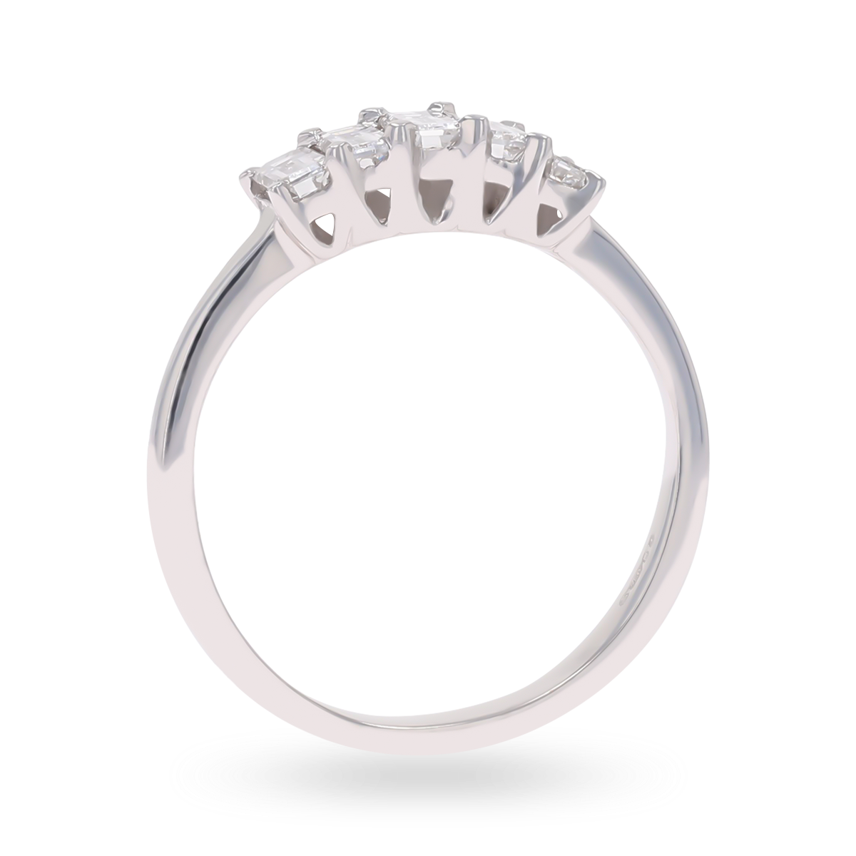 18ct White Gold 0.67cts Emerald Cut Diamond Eternity Ring