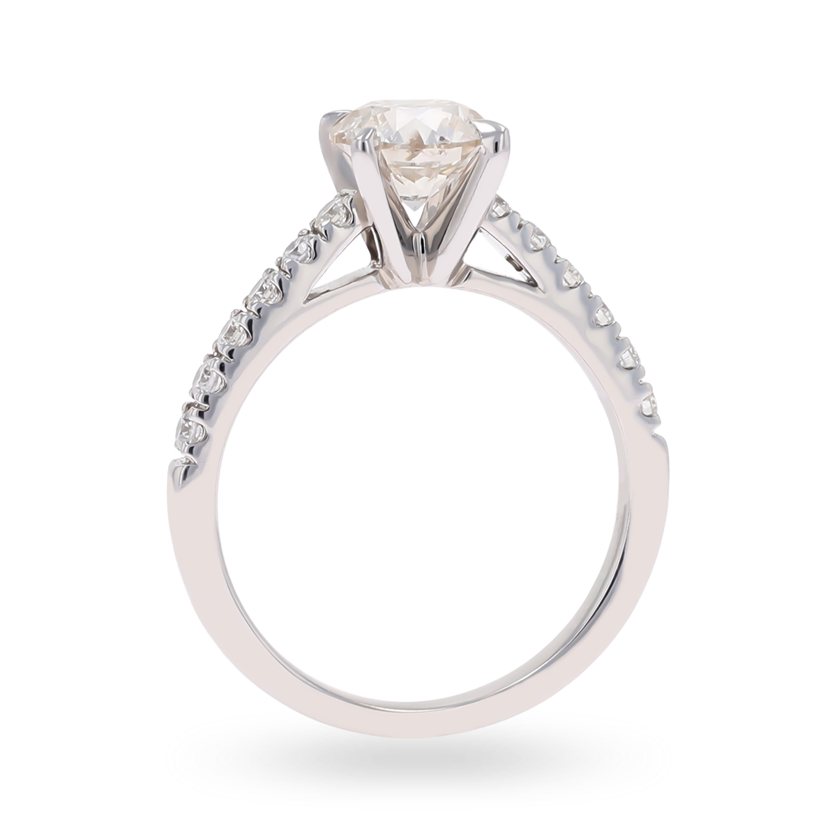 18ct White Gold Round Brilliant Cut 1.46ct Diamond Solitaire Ring