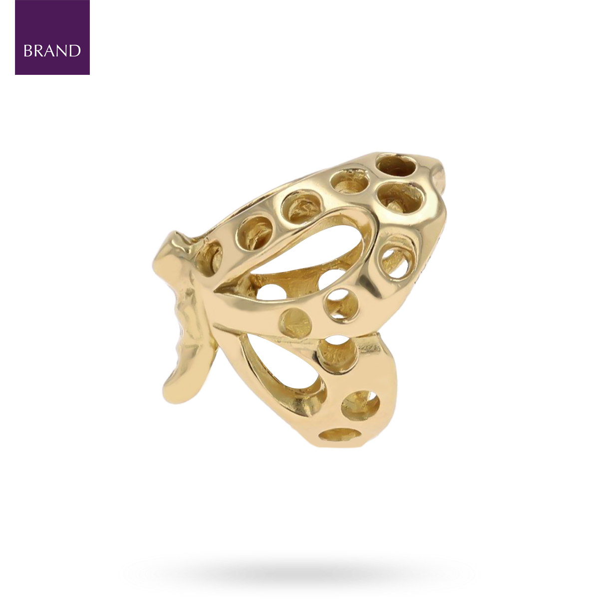 Trollbeads 18ct Yellow Gold Dancing Butterfly