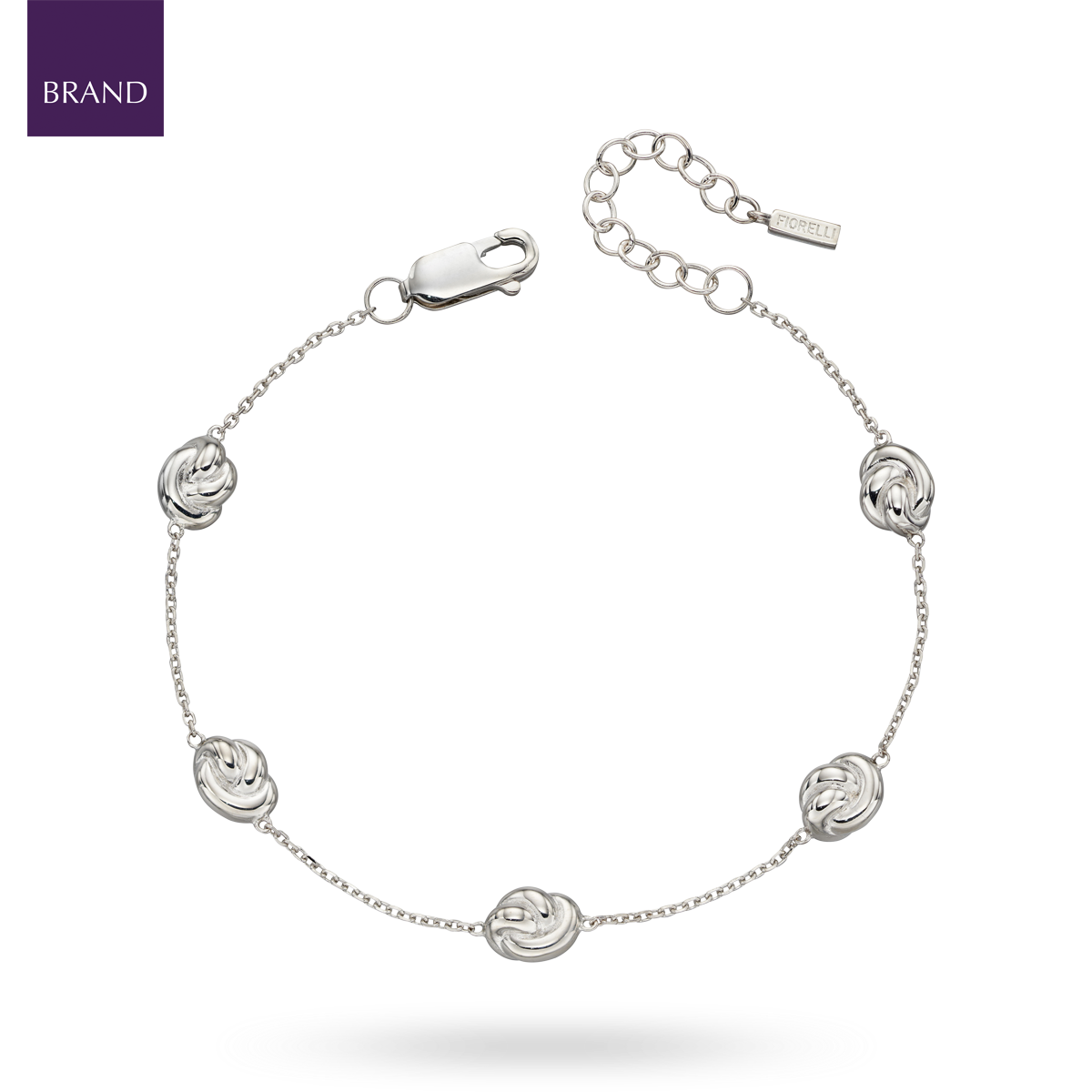 Sterling Silver Station Knot Bracelet