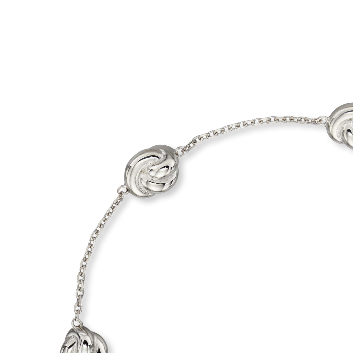 Sterling Silver Station Knot Bracelet
