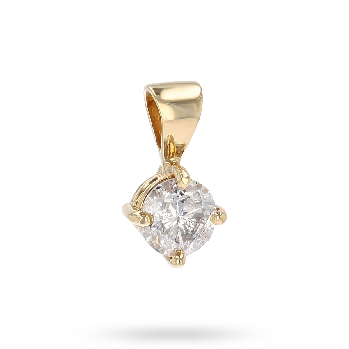 18ct Yellow Gold Diamond Solitaire Pendant