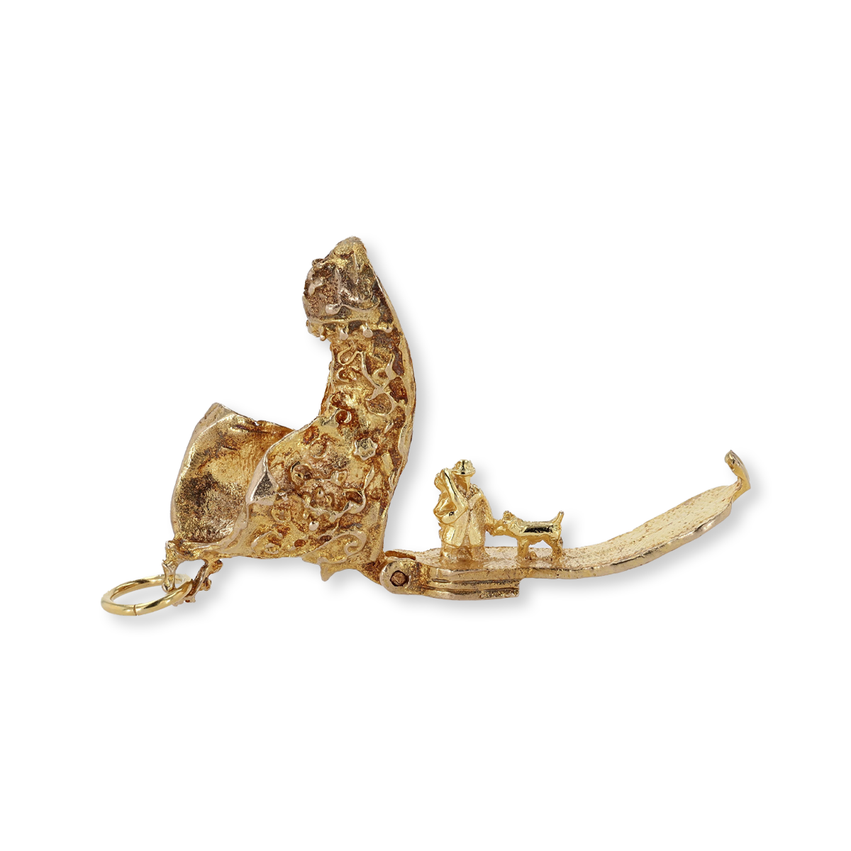 9ct Yellow Gold Hobnail Boot Opening Charm