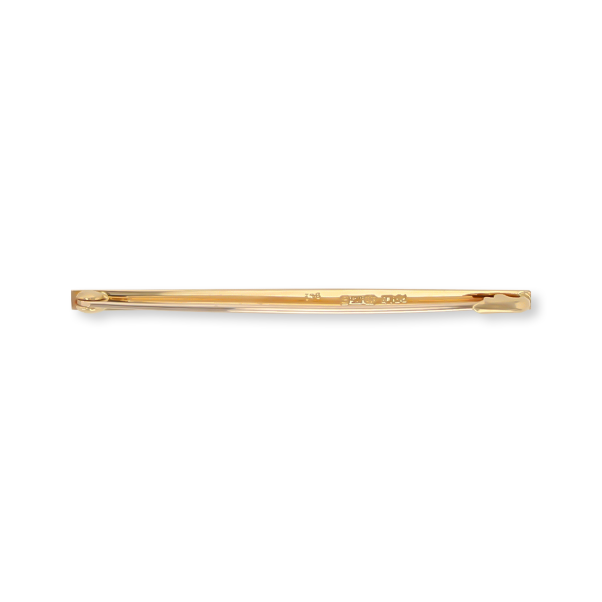 9ct Yellow Gold Engine Turned Tie Bar