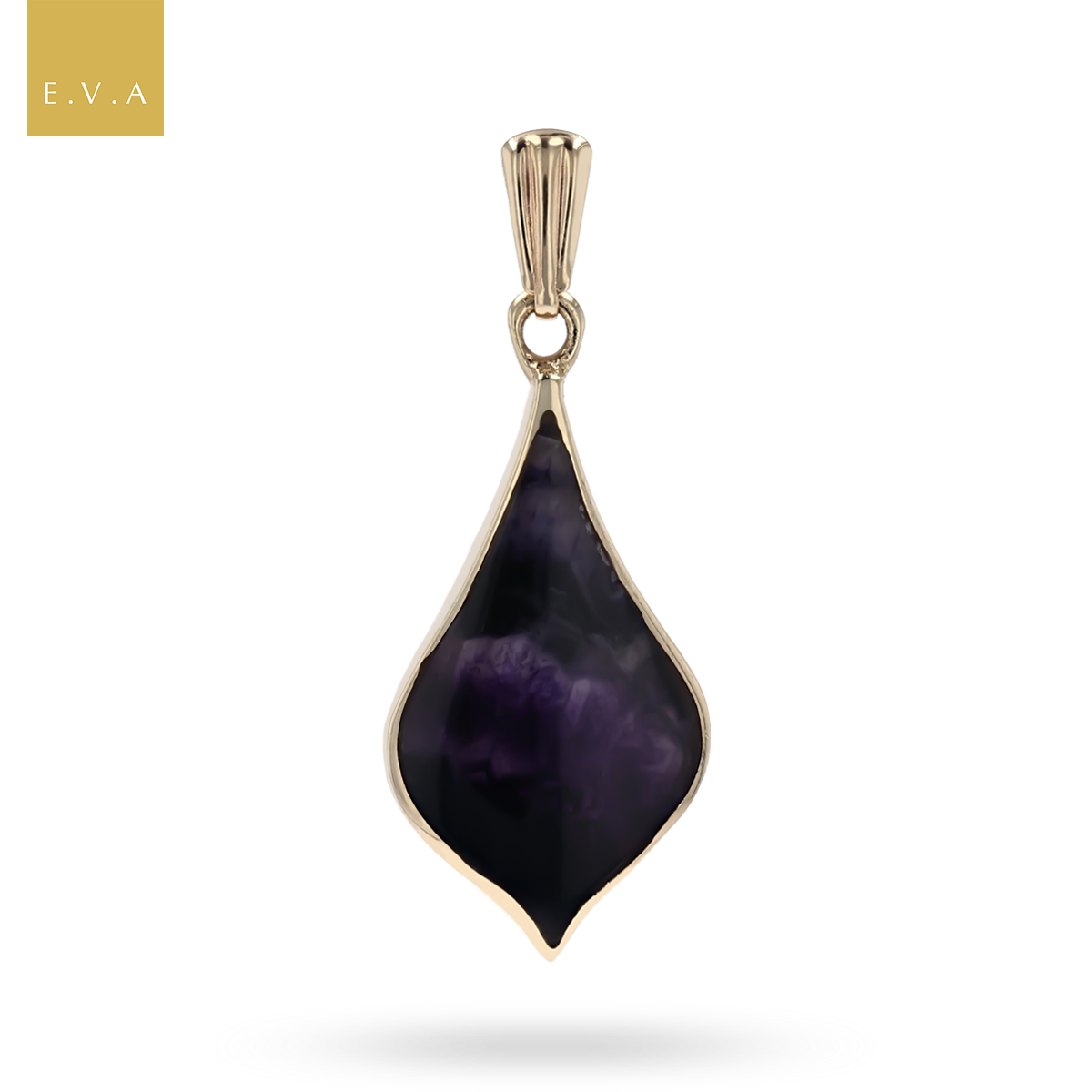9ct Yellow Gold Fluorite Pendant