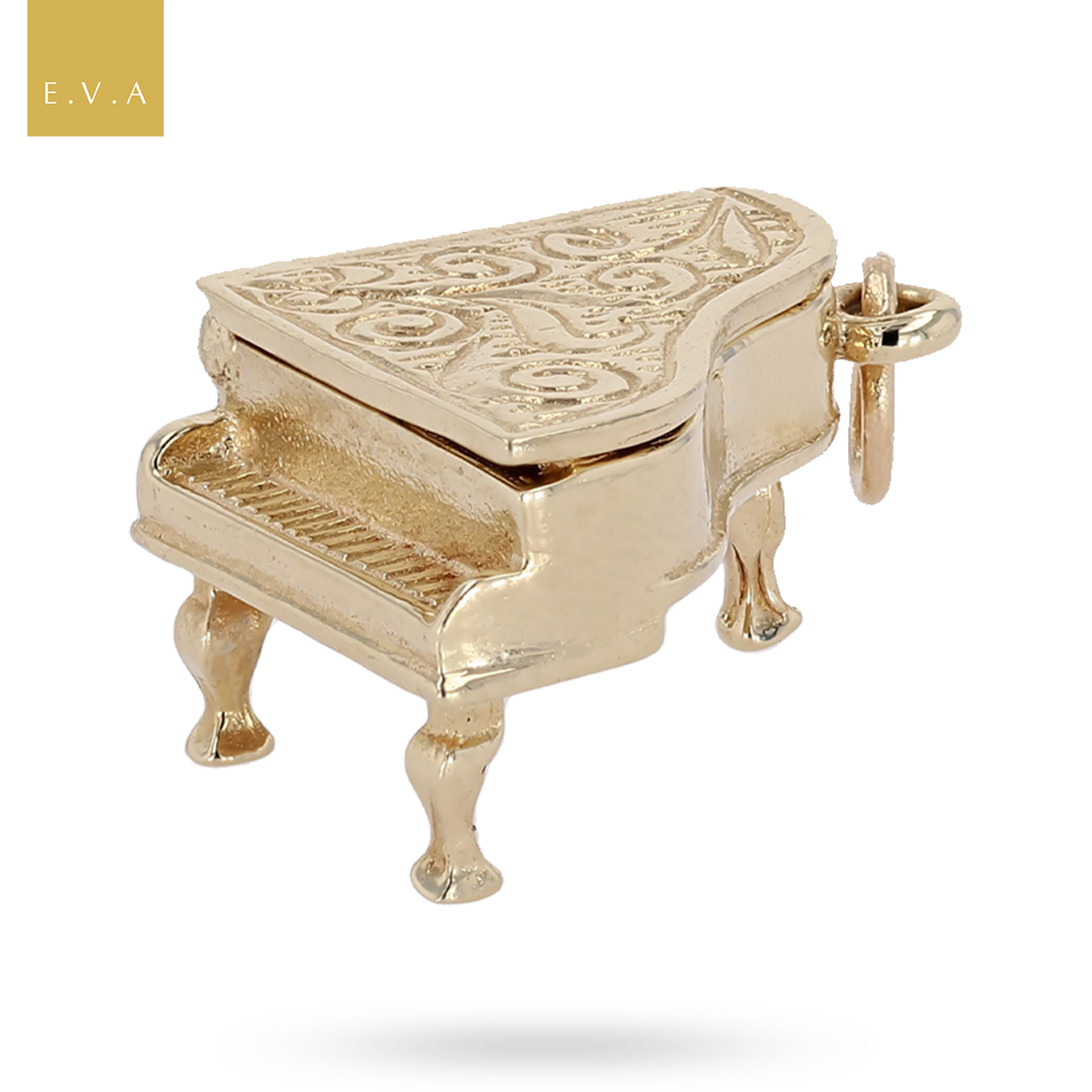 9ct Yellow Gold Piano Opening Charm