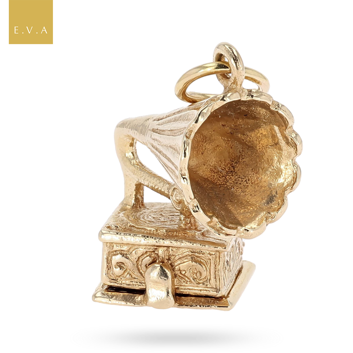 9ct Yellow Gold Gramophone Charm