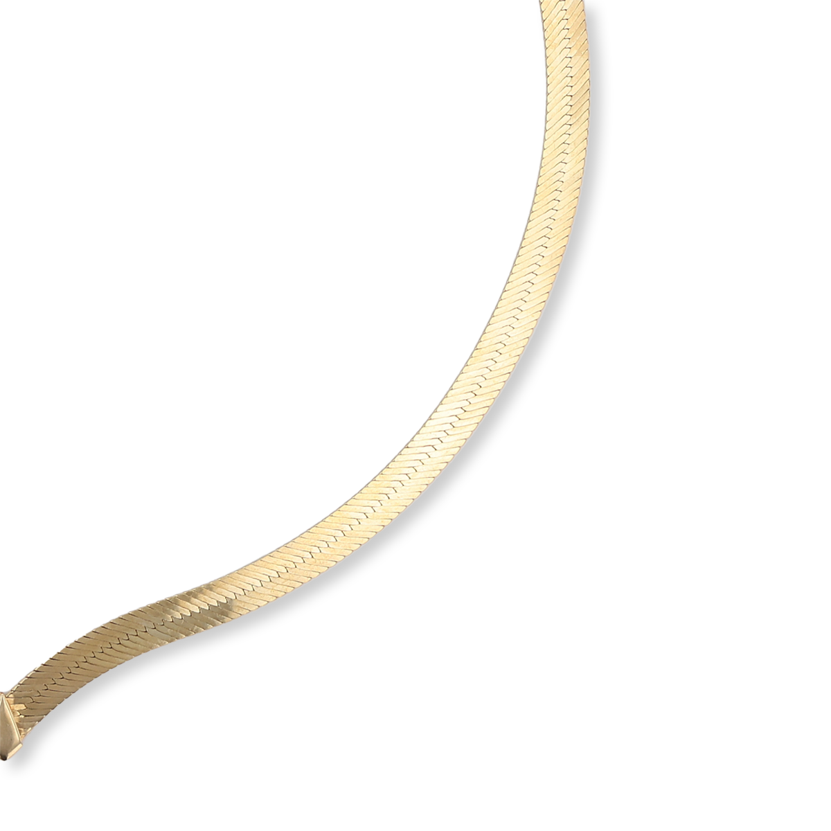 9ct Yellow Gold Two Way Herringbone V-Shape Collarette Necklace