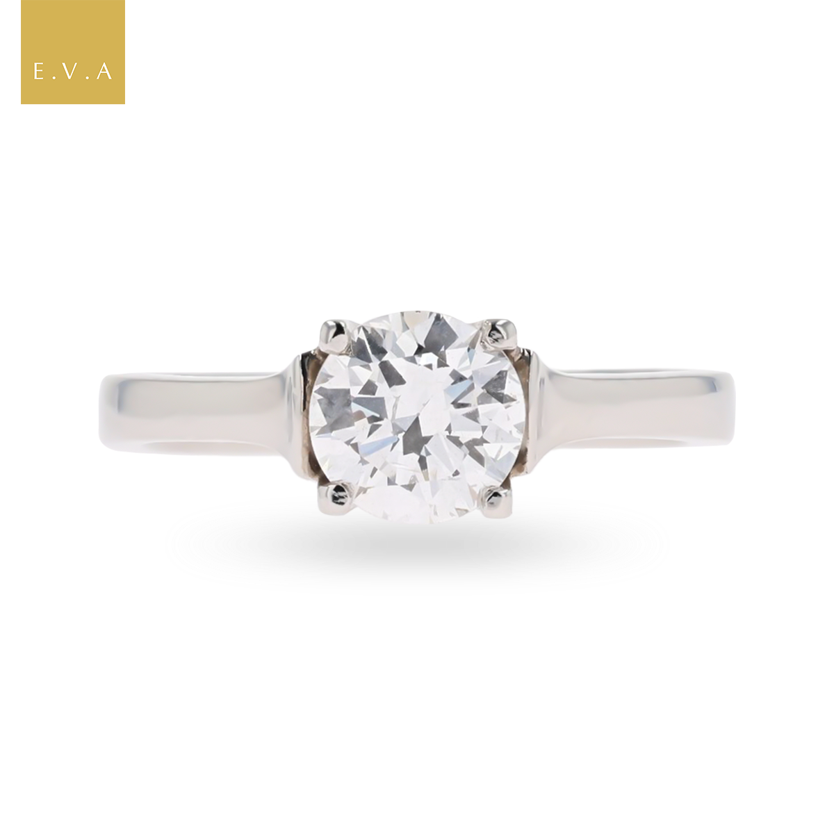 Platinum Round Brilliant Cut Diamond 1.00ct Solitaire Ring