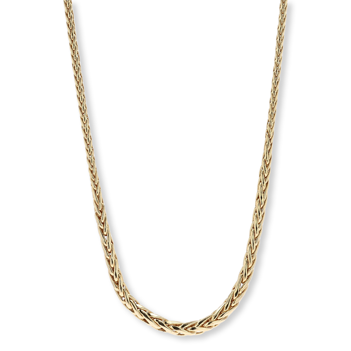 9ct Yellow Gold Graduated Hollow Foxtail Necklace