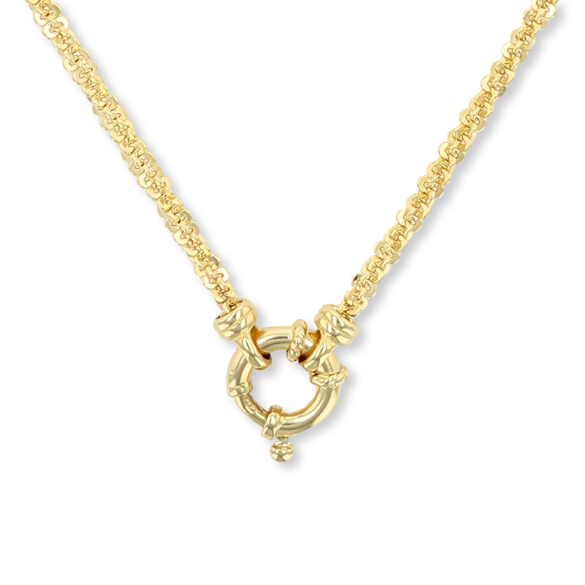 9ct Yellow Gold Diamond Cut Margarita Nautical Necklace