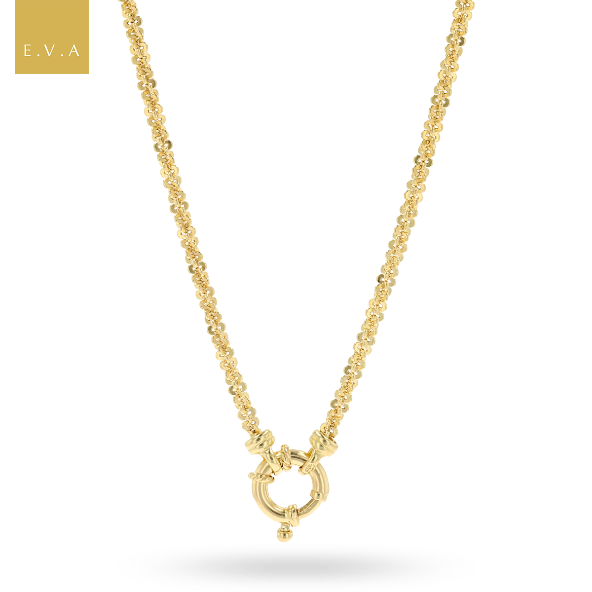9ct Yellow Gold Diamond Cut Margarita Nautical Necklace