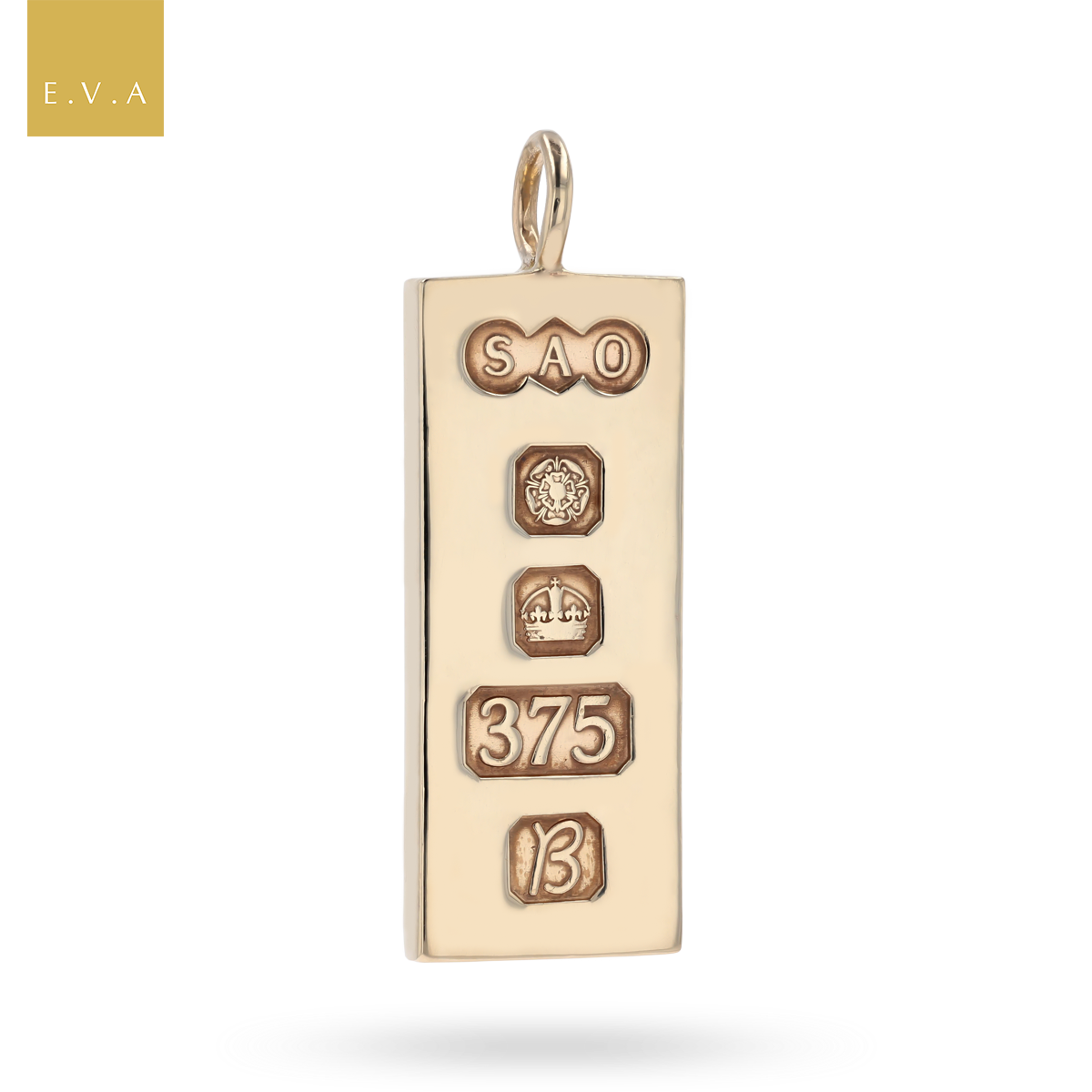 9ct Yellow Gold Rectangular Ingot Pendant