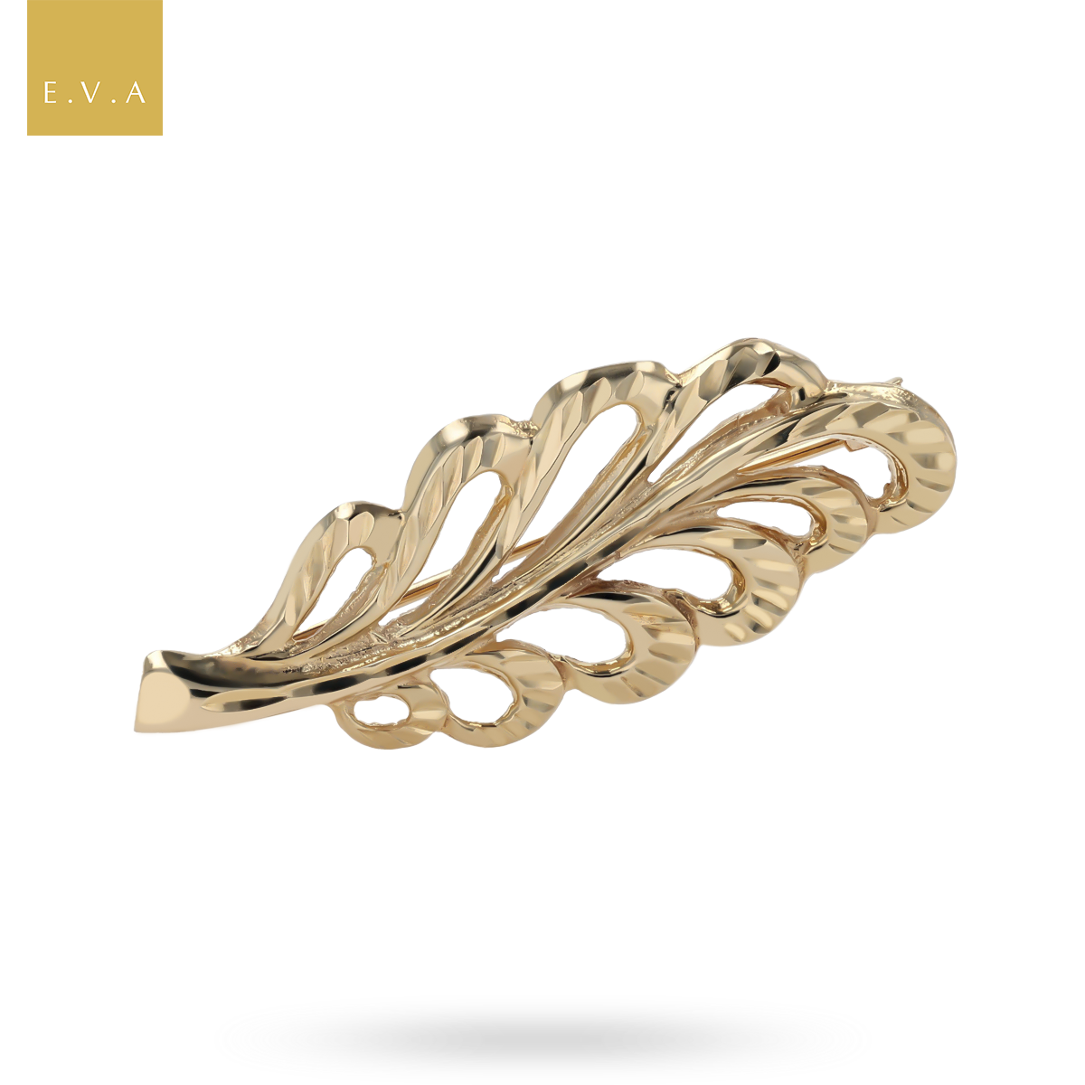 9ct Yellow Gold Leaf Brooch