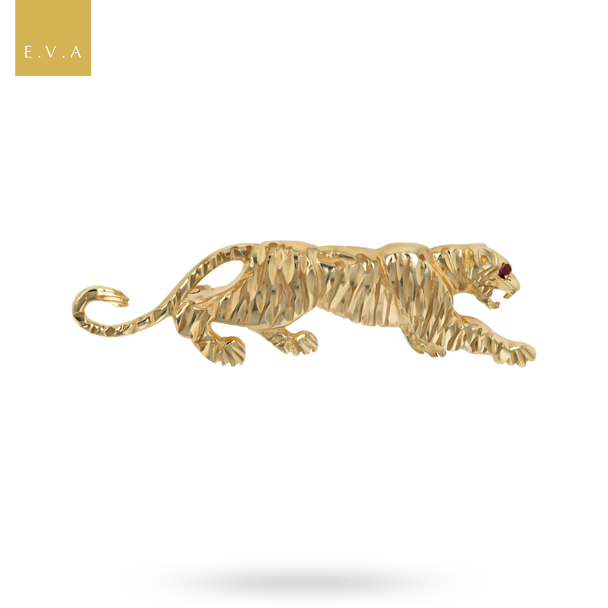 9ct Yellow Gold Panther Brooch