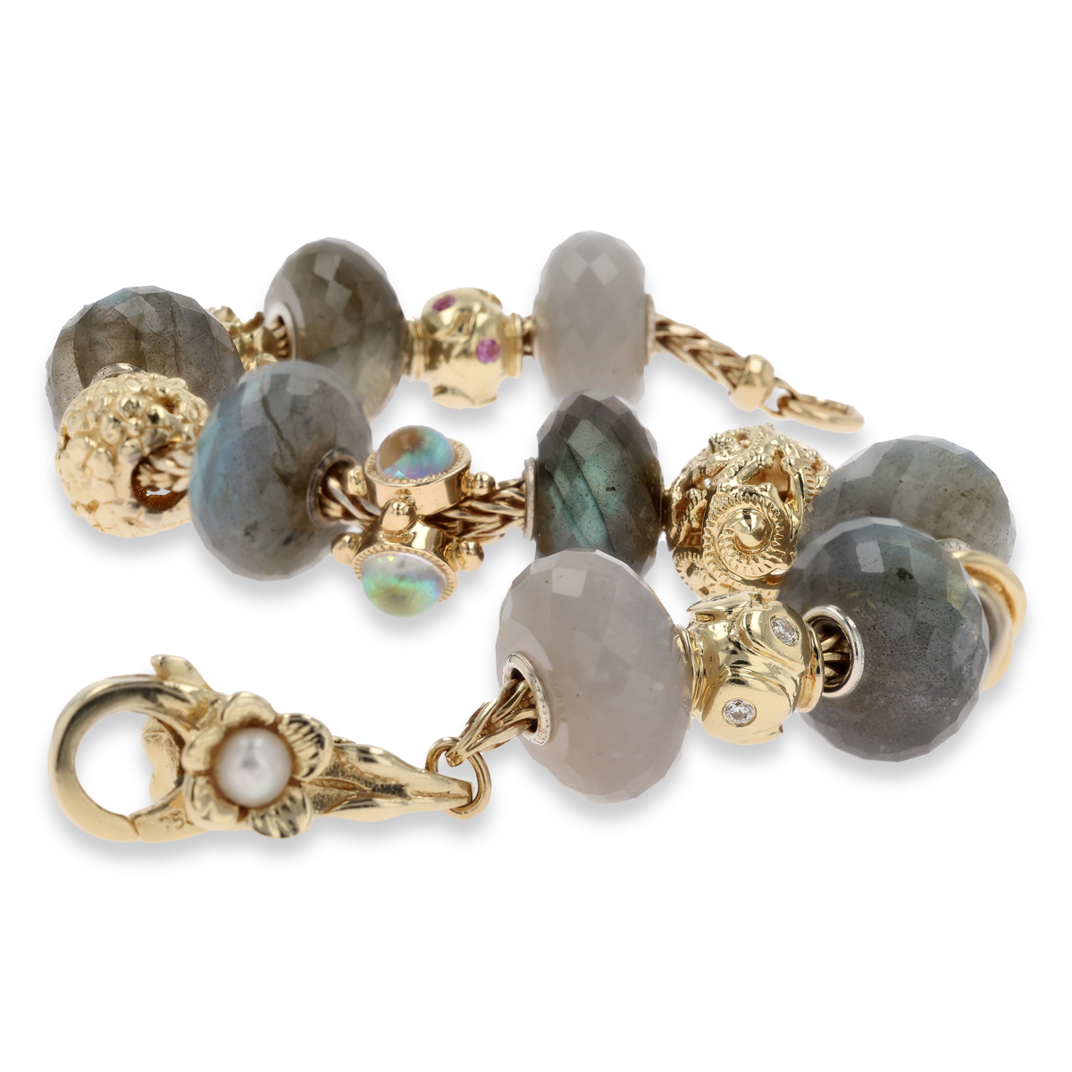 Trollbeads Exclusive 18ct Yellow Gold The Trinity on Inspiration Bracelet