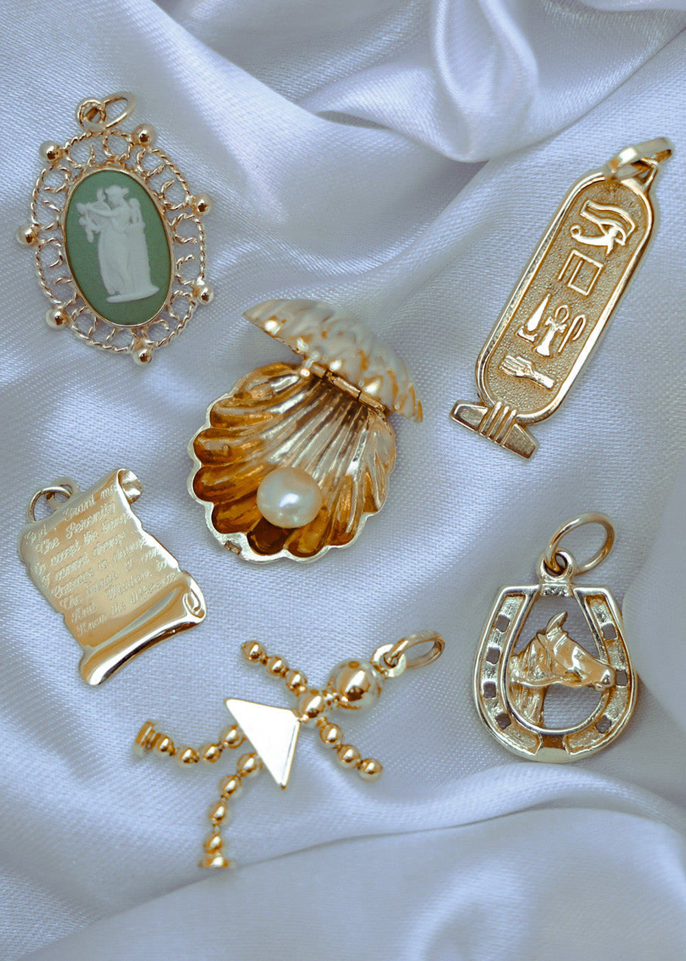 9ct Yellow Gold Vintage Charms & Pendants