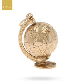 9ct Yellow Gold Moveable Globe Pendant
