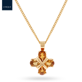 9ct Yellow Gold Citrine Kiss Pendant & Chain