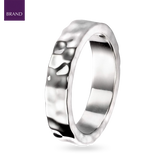 Sterling Silver Plain Hammered Band