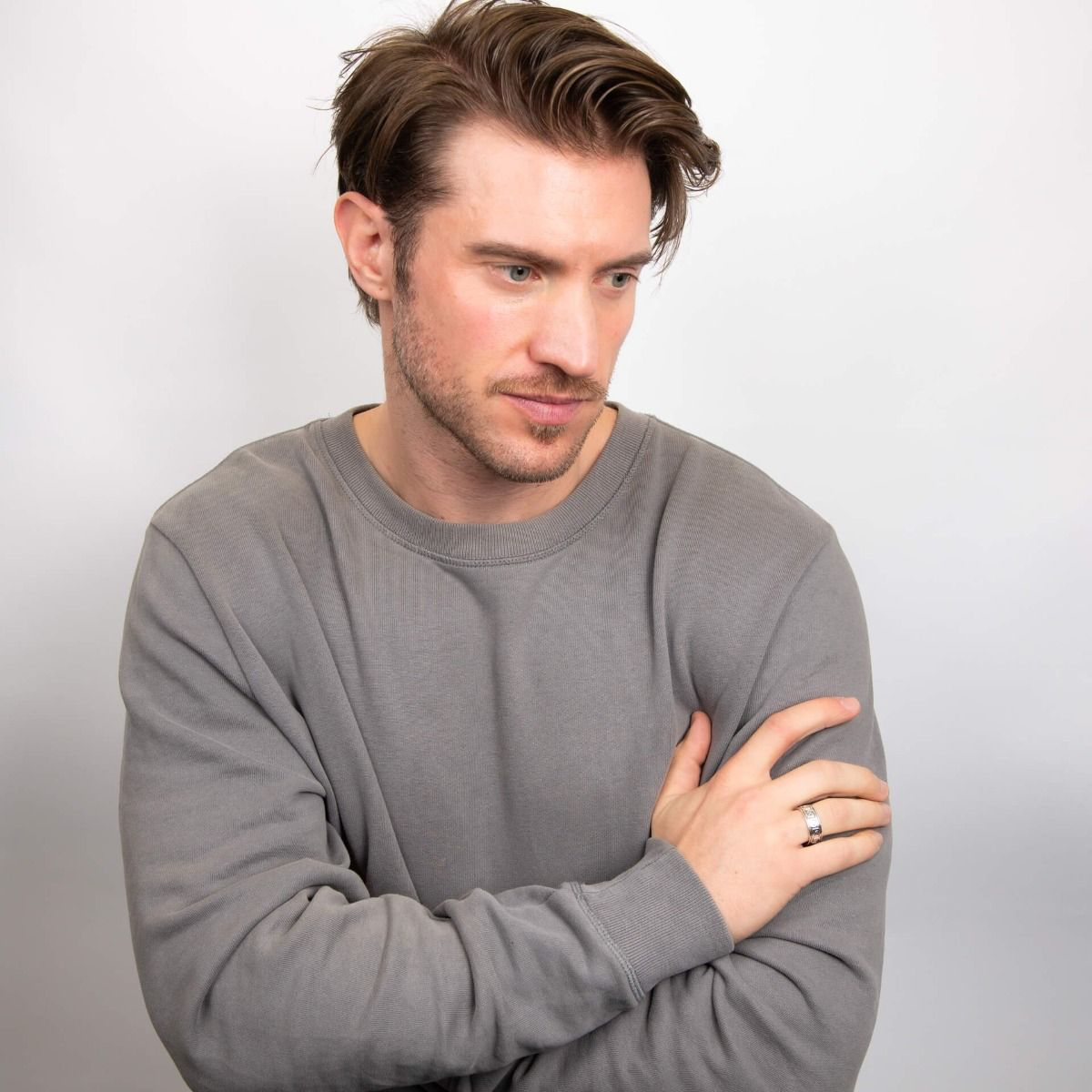 Model wears Sterling Silver Celtic Knot Ring