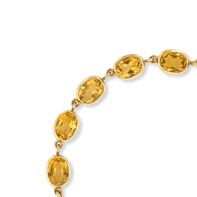 9ct Yellow Gold Citrine Bezel Set Bracelet