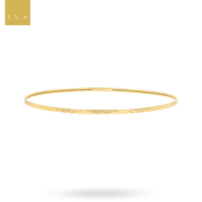 9ct Yellow Gold 2mm Infinity Diamond Cut Stacking Bangle