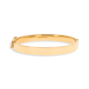 9ct Yellow Gold Hollow Engraved Hinged Bangle