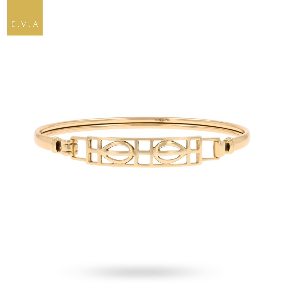 9ct Yellow Gold Openwork Rennie Mac Tension Bangle